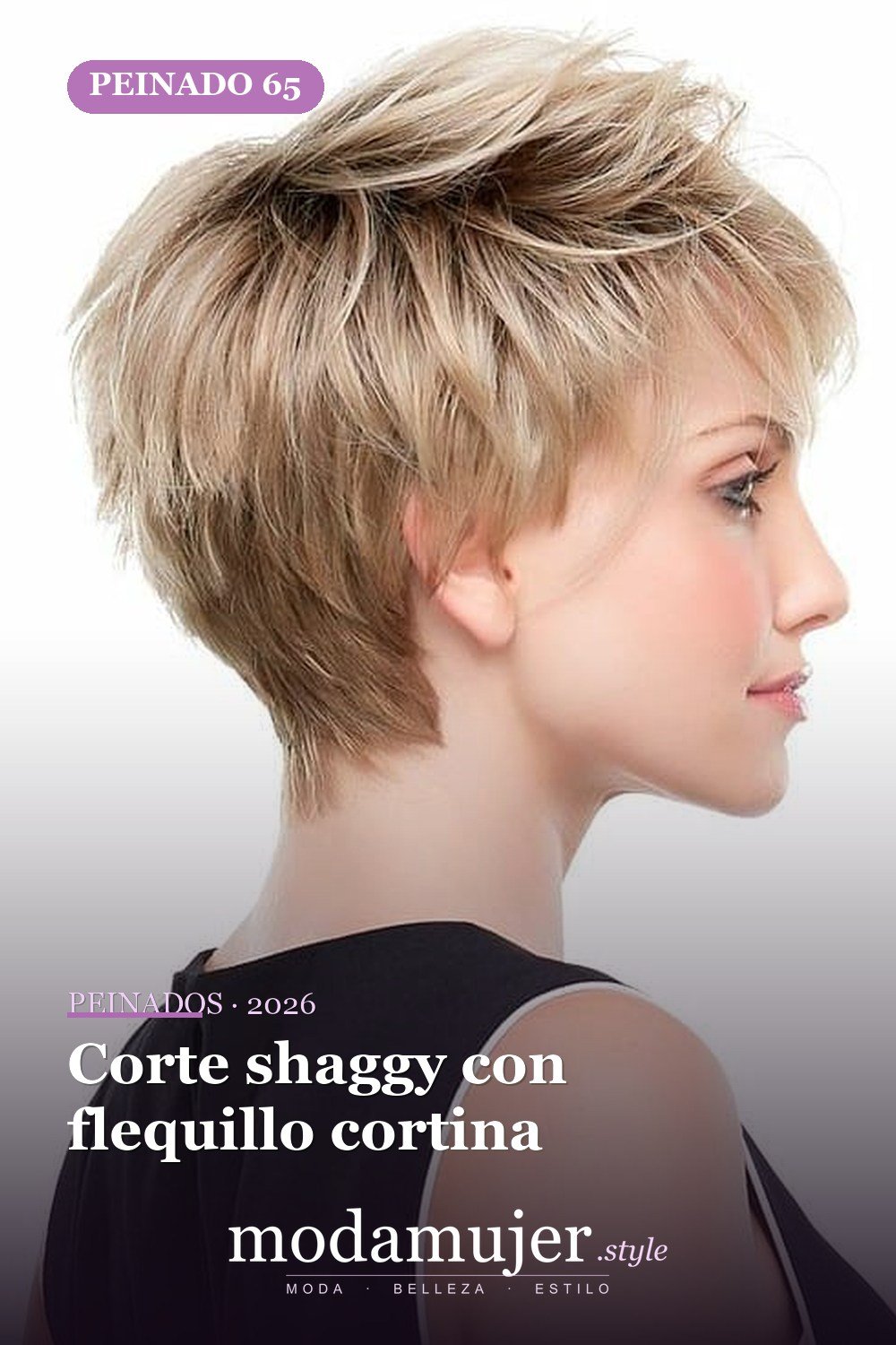 Corte shaggy con flequillo cortina — 80 Peinados Nuevos para Mujer para Cada Forma de Rostro
