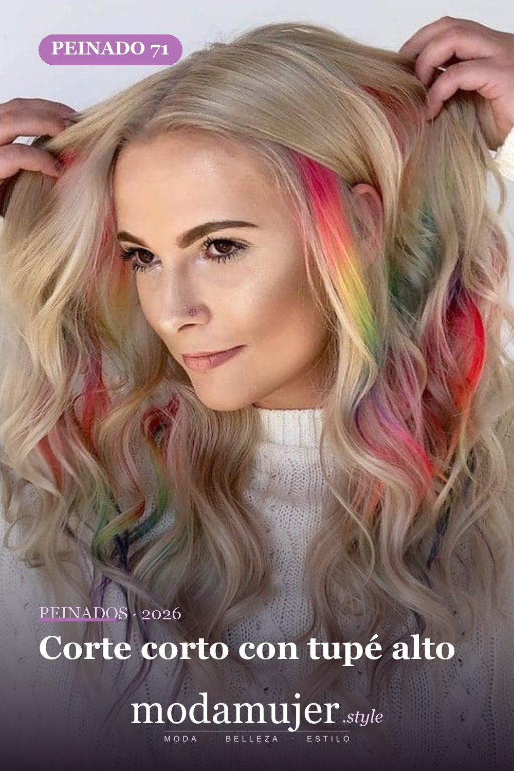 Corte corto con tupé alto — 80 Peinados Nuevos para Mujer para Cada Forma de Rostro