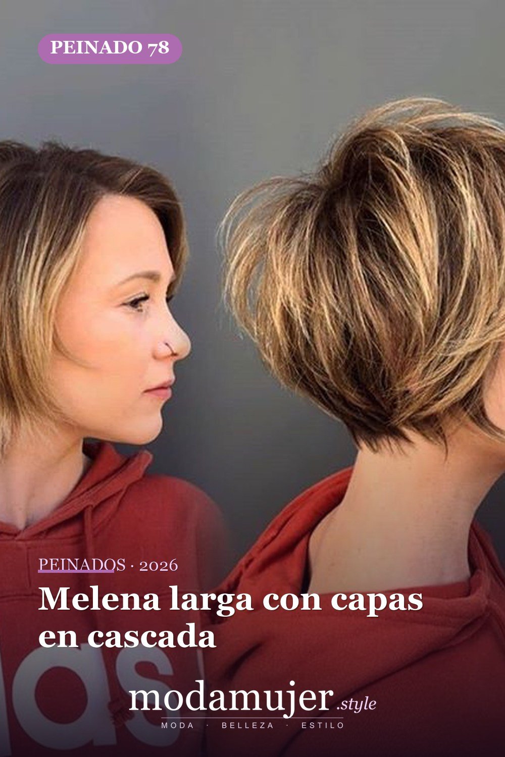 Melena larga con capas en cascada — 80 Peinados Nuevos para Mujer para Cada Forma de Rostro