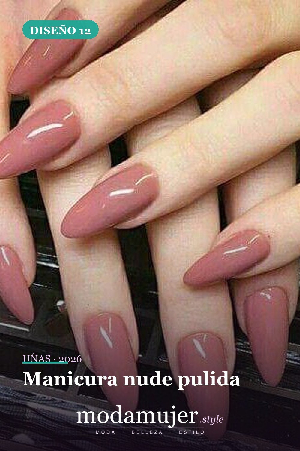 Manicura nude pulida — 81 Diseños de uñas fáciles para principiantes