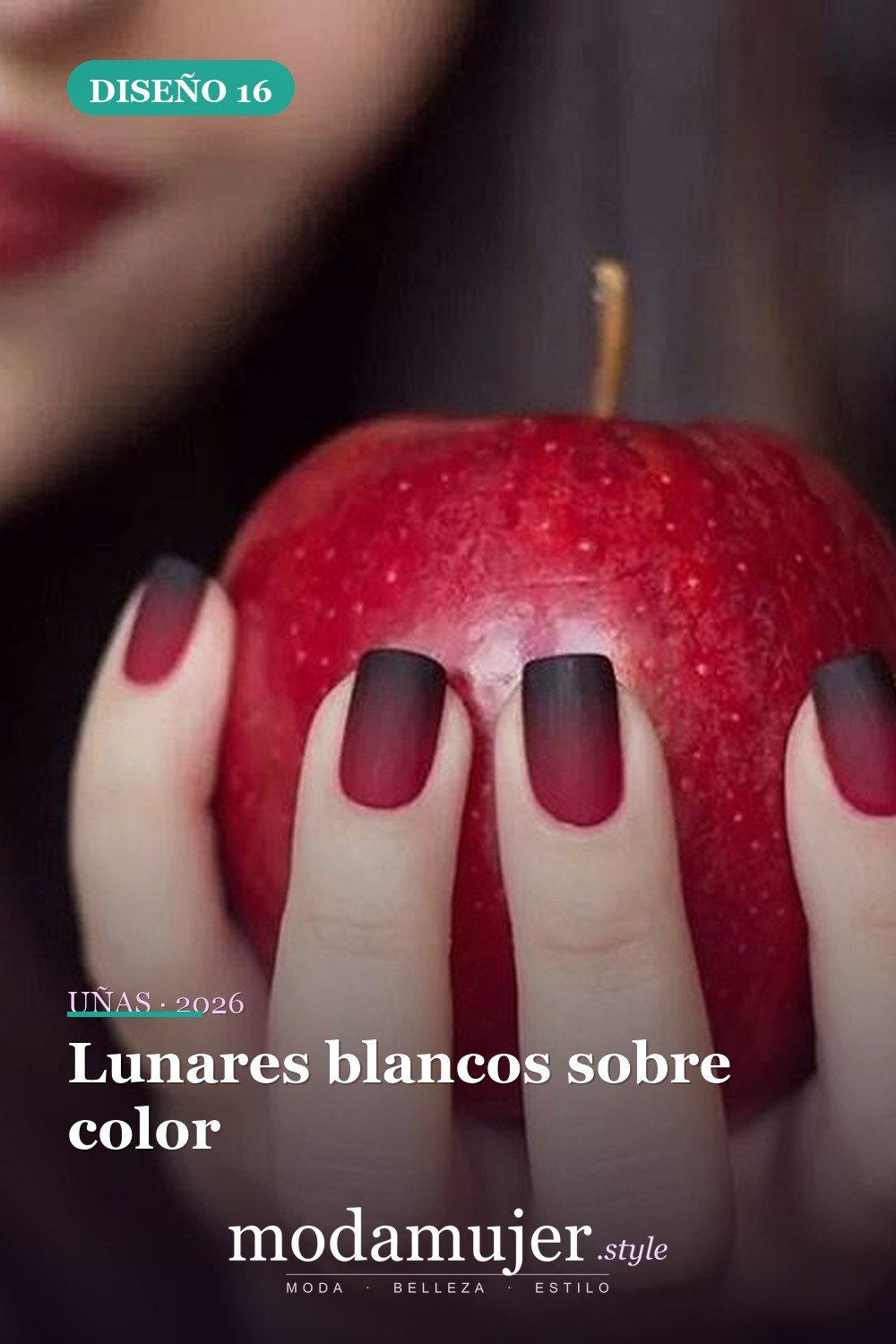 Lunares blancos sobre color — 81 Diseños de uñas fáciles para principiantes