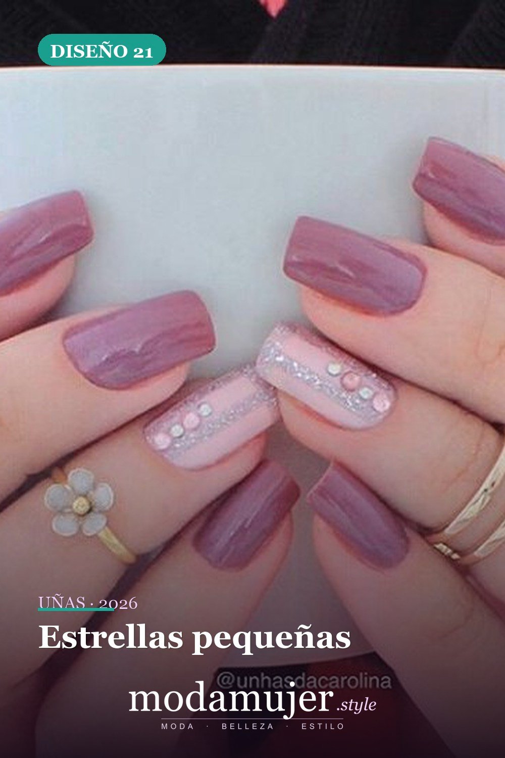 Estrellas pequeñas — 81 Diseños de uñas fáciles para principiantes