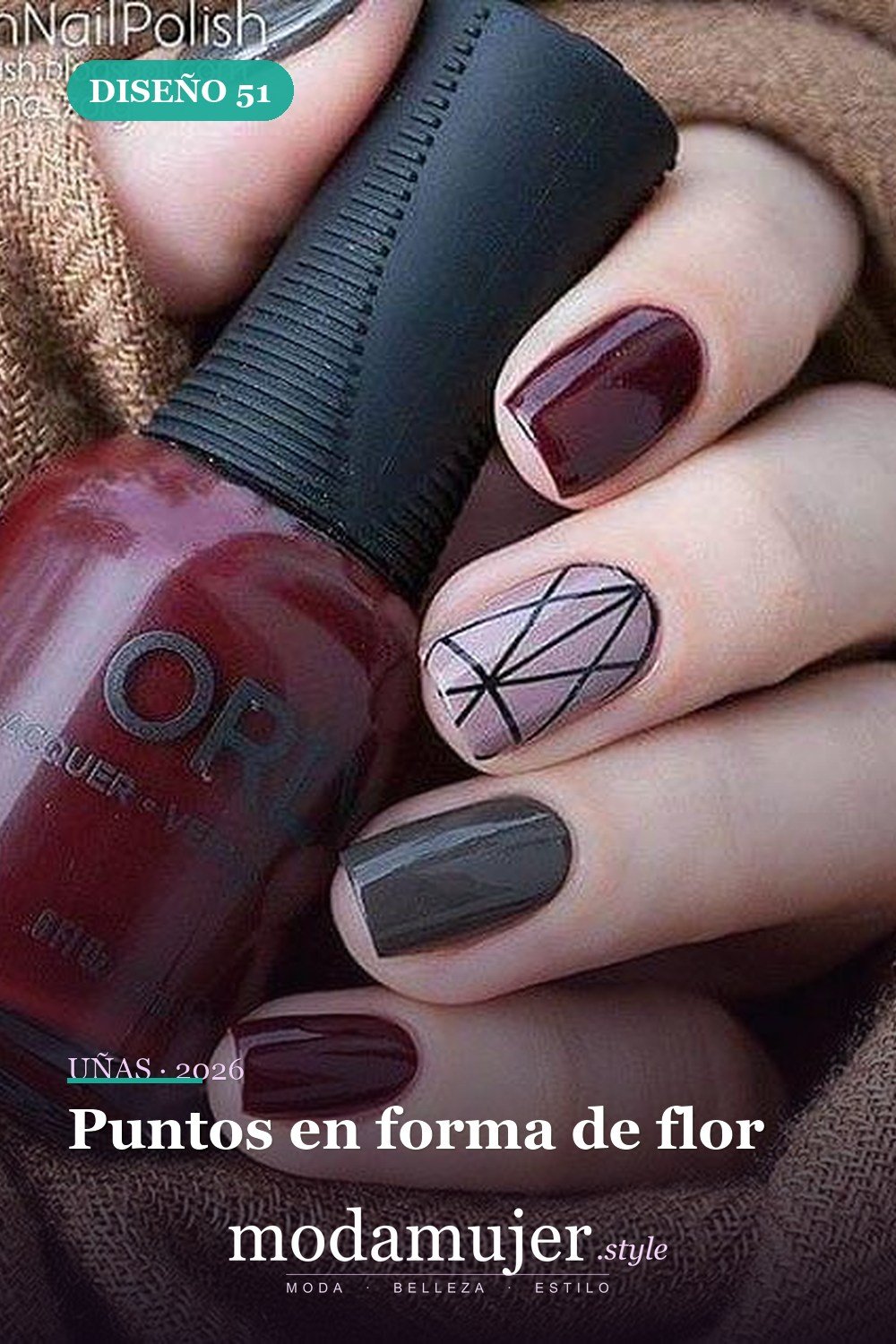 Puntos en forma de flor — 81 Diseños de uñas fáciles para principiantes