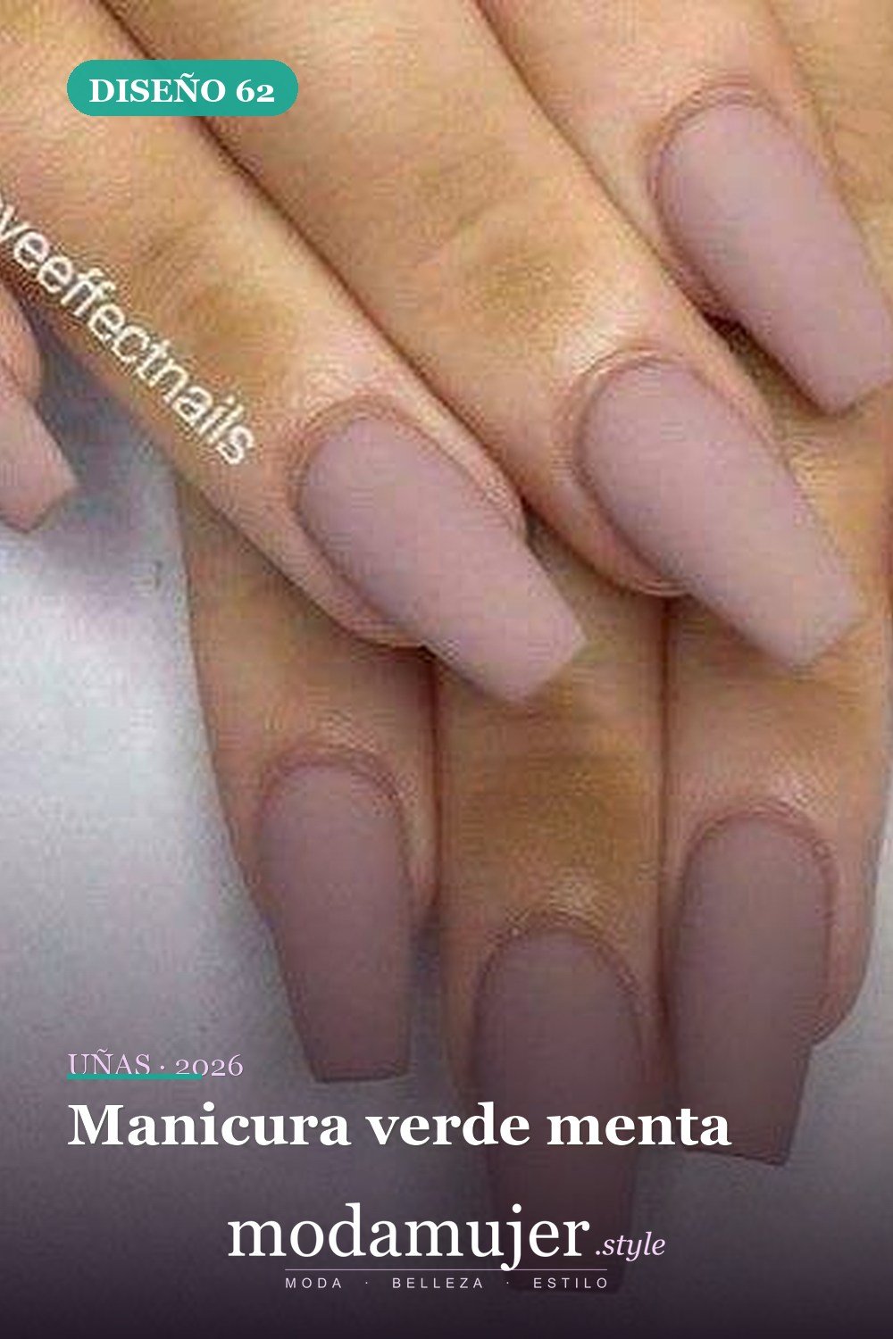 Manicura verde menta — 81 Diseños de uñas fáciles para principiantes
