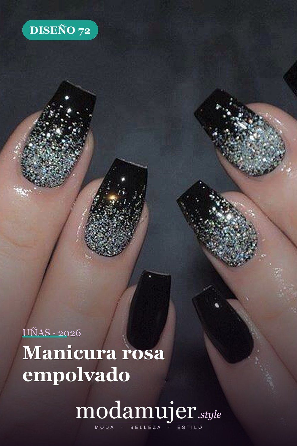Manicura rosa empolvado — 81 Diseños de uñas fáciles para principiantes