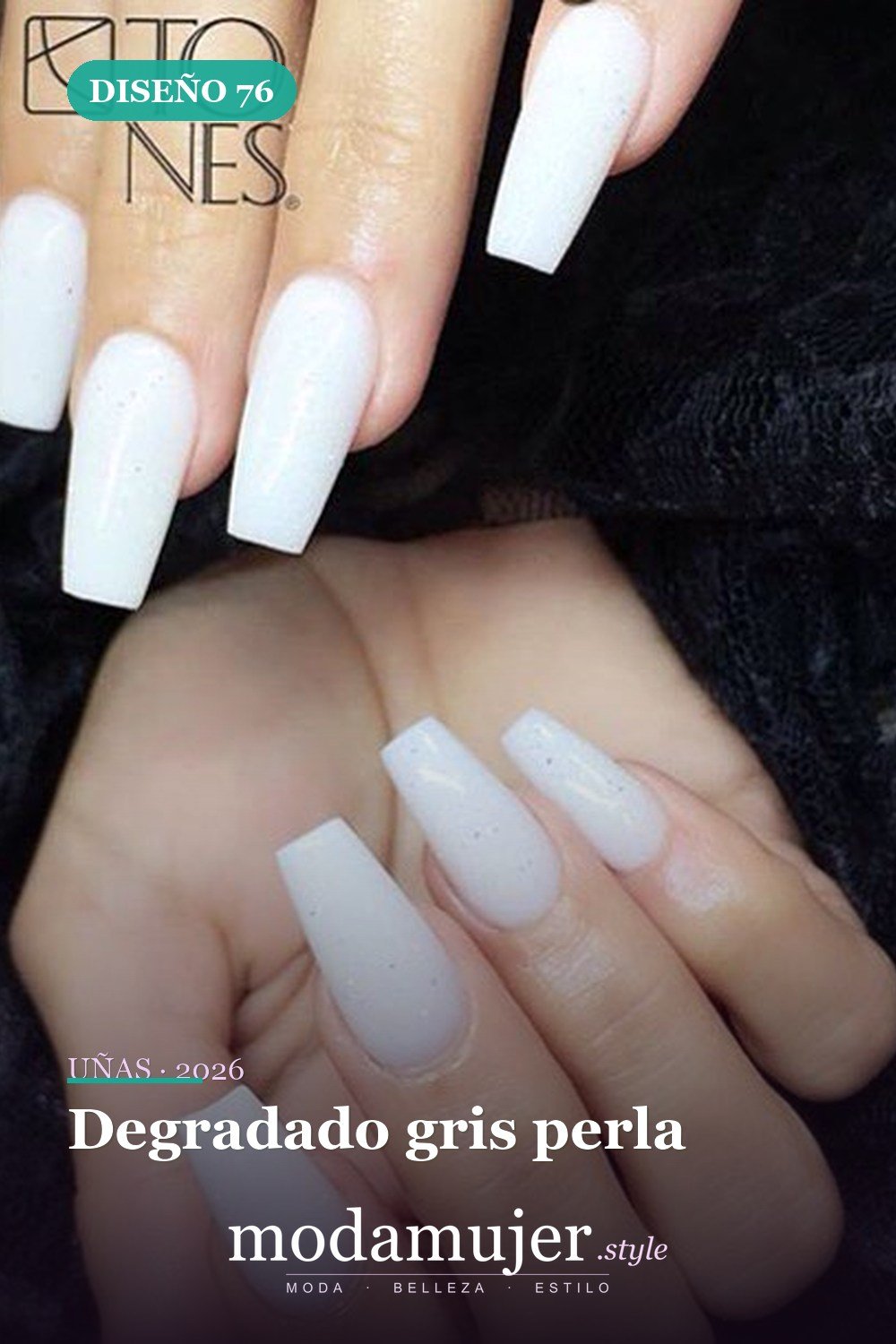 Degradado gris perla — 81 Diseños de uñas fáciles para principiantes