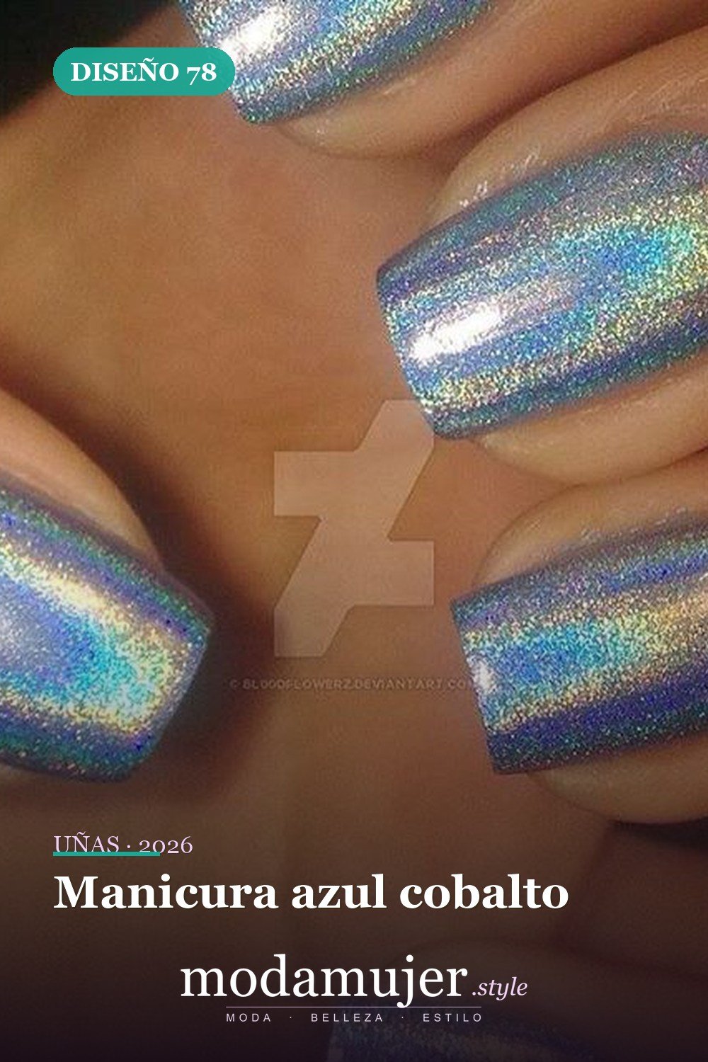 Manicura azul cobalto — 81 Diseños de uñas fáciles para principiantes