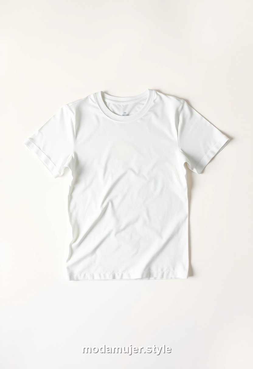 Camiseta blanca básica de algodón