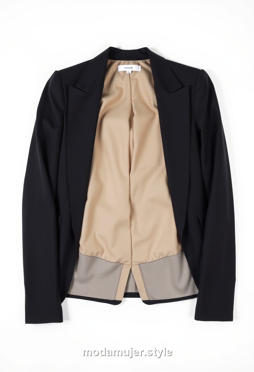 Blazer entallado negro de corte clásico