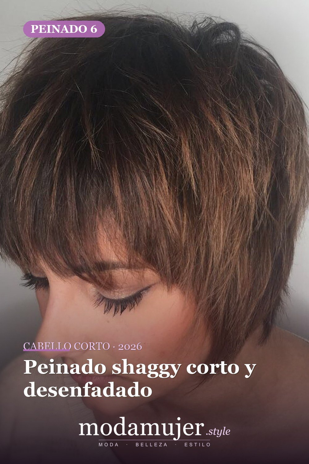 Peinado shaggy corto y desenfadado — corte de cabello corto y picado para 2026