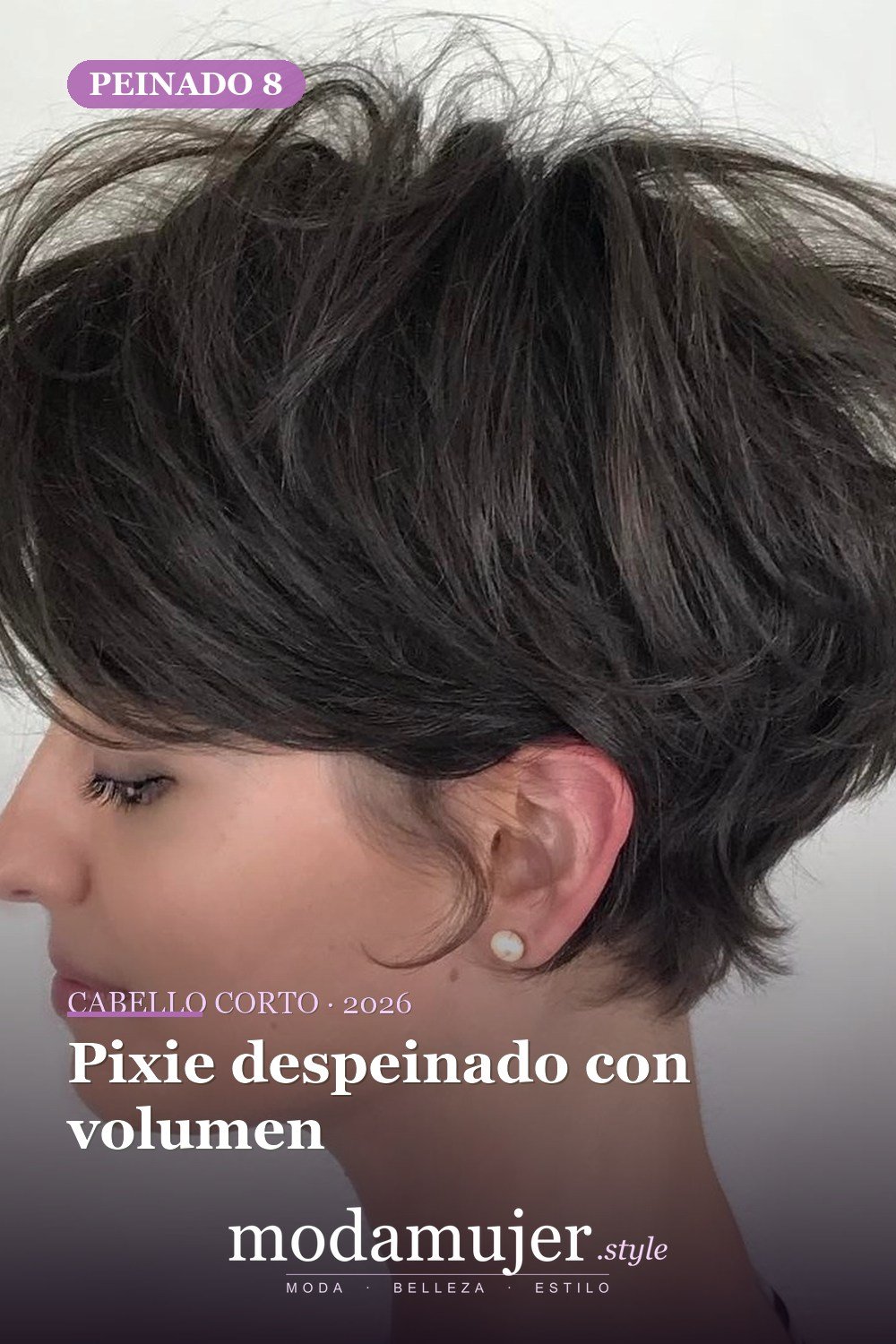 Pixie despeinado con volumen — corte de cabello corto y picado para 2026