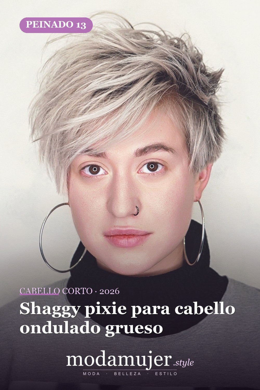 Shaggy pixie para cabello ondulado grueso — corte de cabello corto y picado para 2026