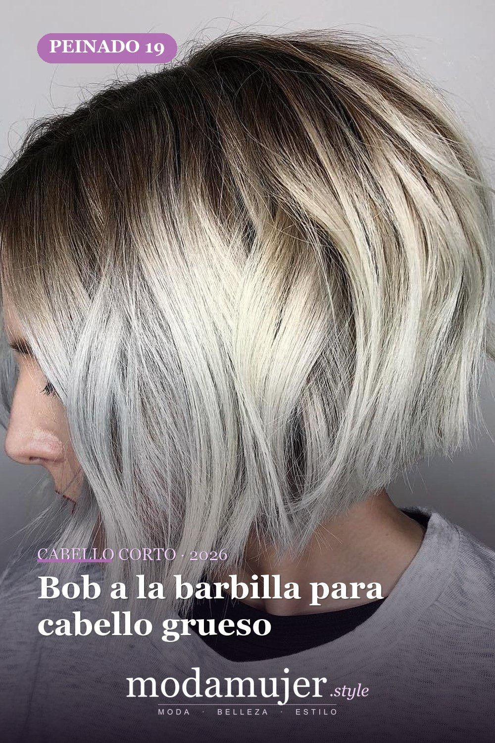 Bob a la barbilla para cabello grueso — corte de cabello corto y picado para 2026