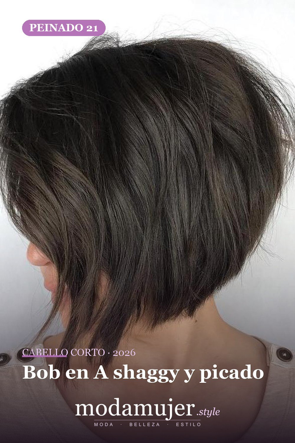 Bob en A shaggy y picado — corte de cabello corto y picado para 2026
