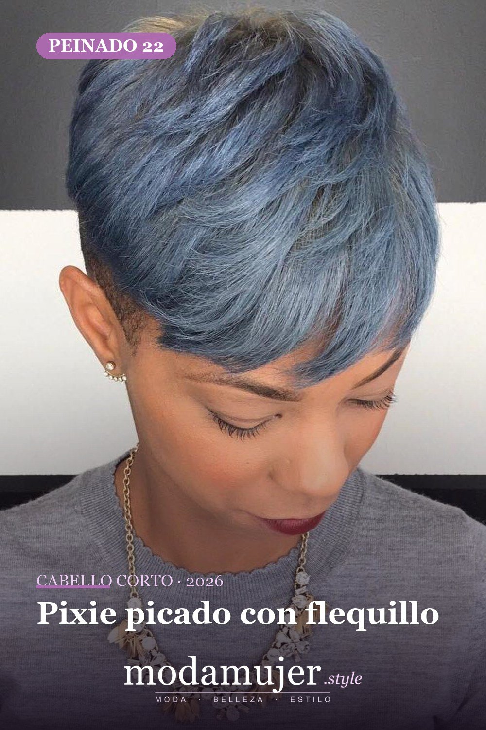 Pixie picado con flequillo — corte de cabello corto y picado para 2026