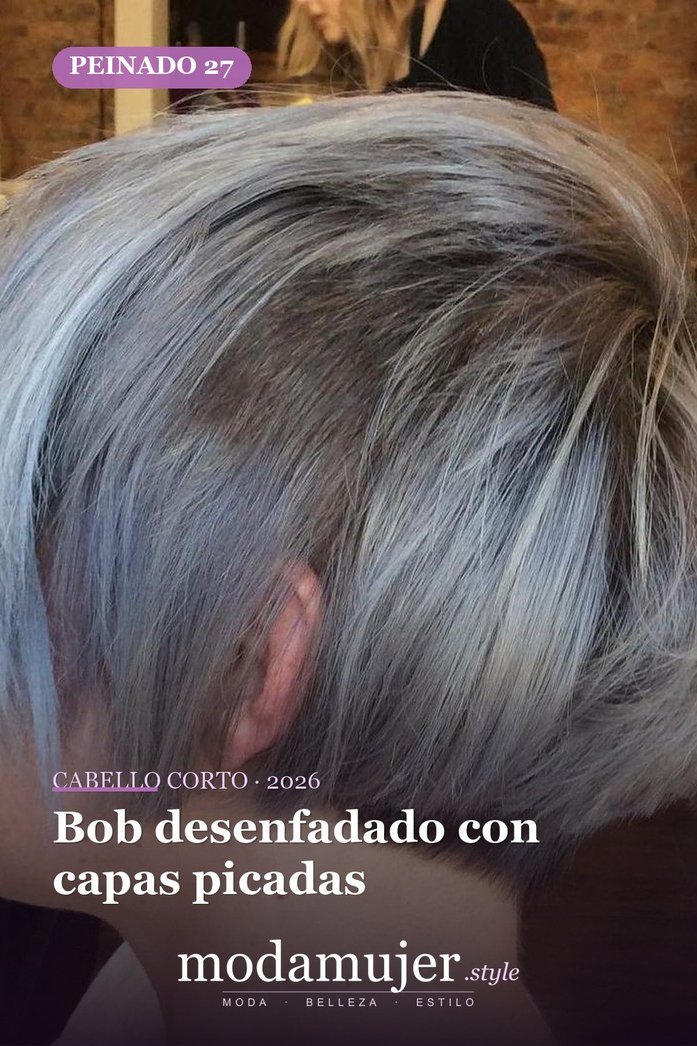 Bob desenfadado con capas picadas — corte de cabello corto y picado para 2026