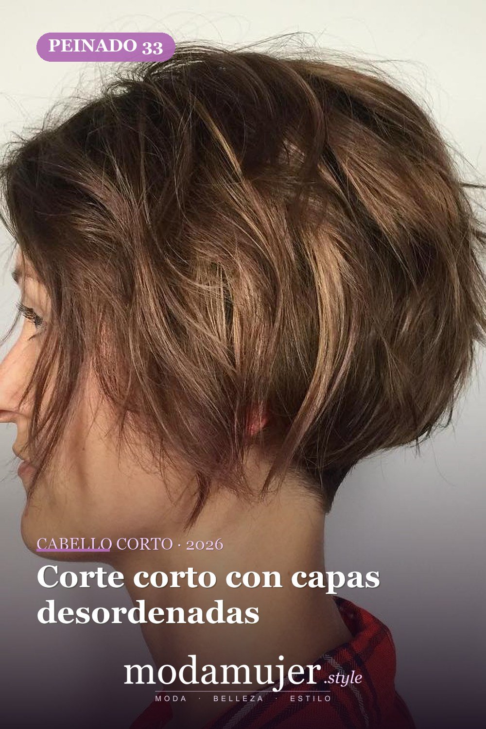 Corte corto con capas desordenadas — corte de cabello corto y picado para 2026