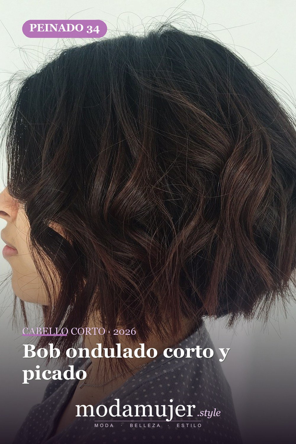 Bob ondulado corto y picado — corte de cabello corto y picado para 2026
