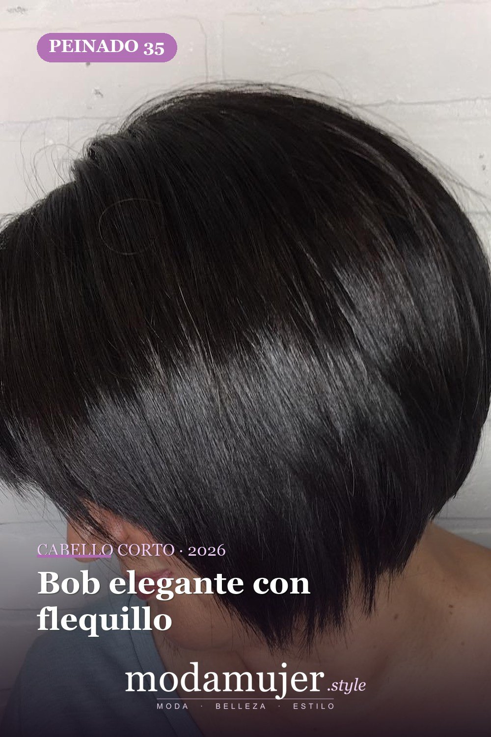 Bob elegante con flequillo — corte de cabello corto y picado para 2026