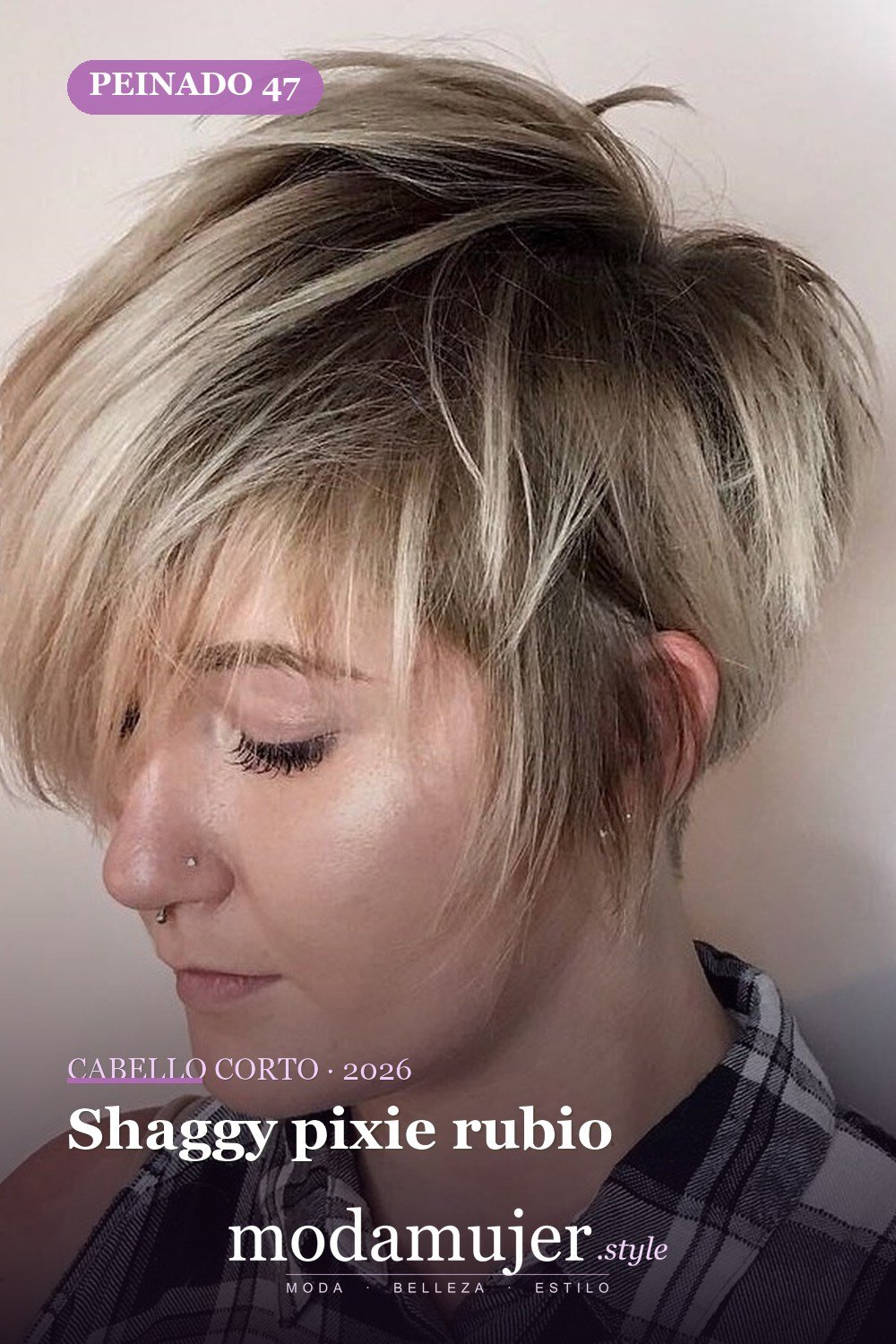 Shaggy pixie rubio — corte de cabello corto y picado para 2026