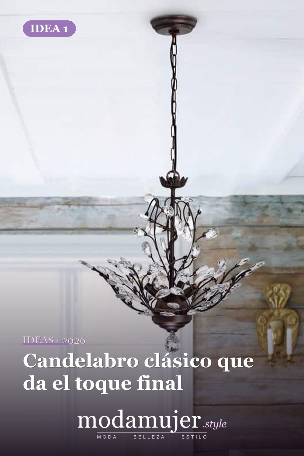 Candelabro clásico que da el toque final — Candelabros para habitaciones que completarán tu renovación personal