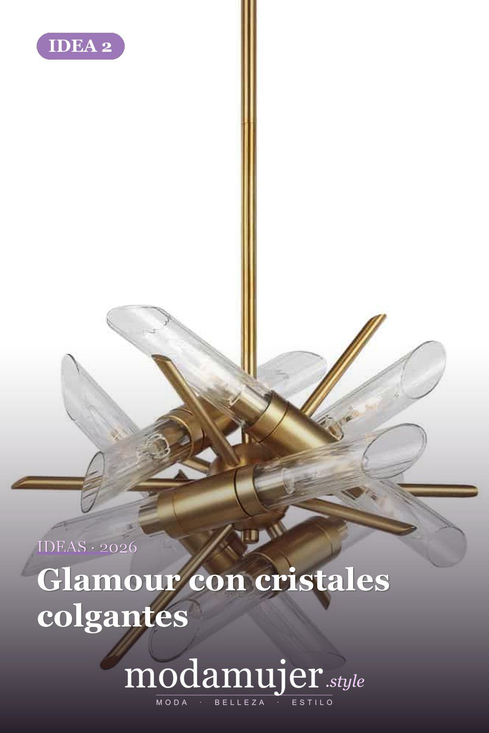 Glamour con cristales colgantes — Candelabros para habitaciones que completarán tu renovación personal