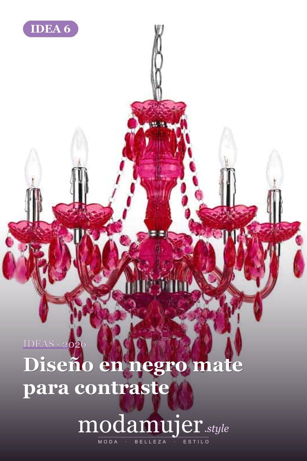 Diseño en negro mate para contraste — Candelabros para habitaciones que completarán tu renovación personal