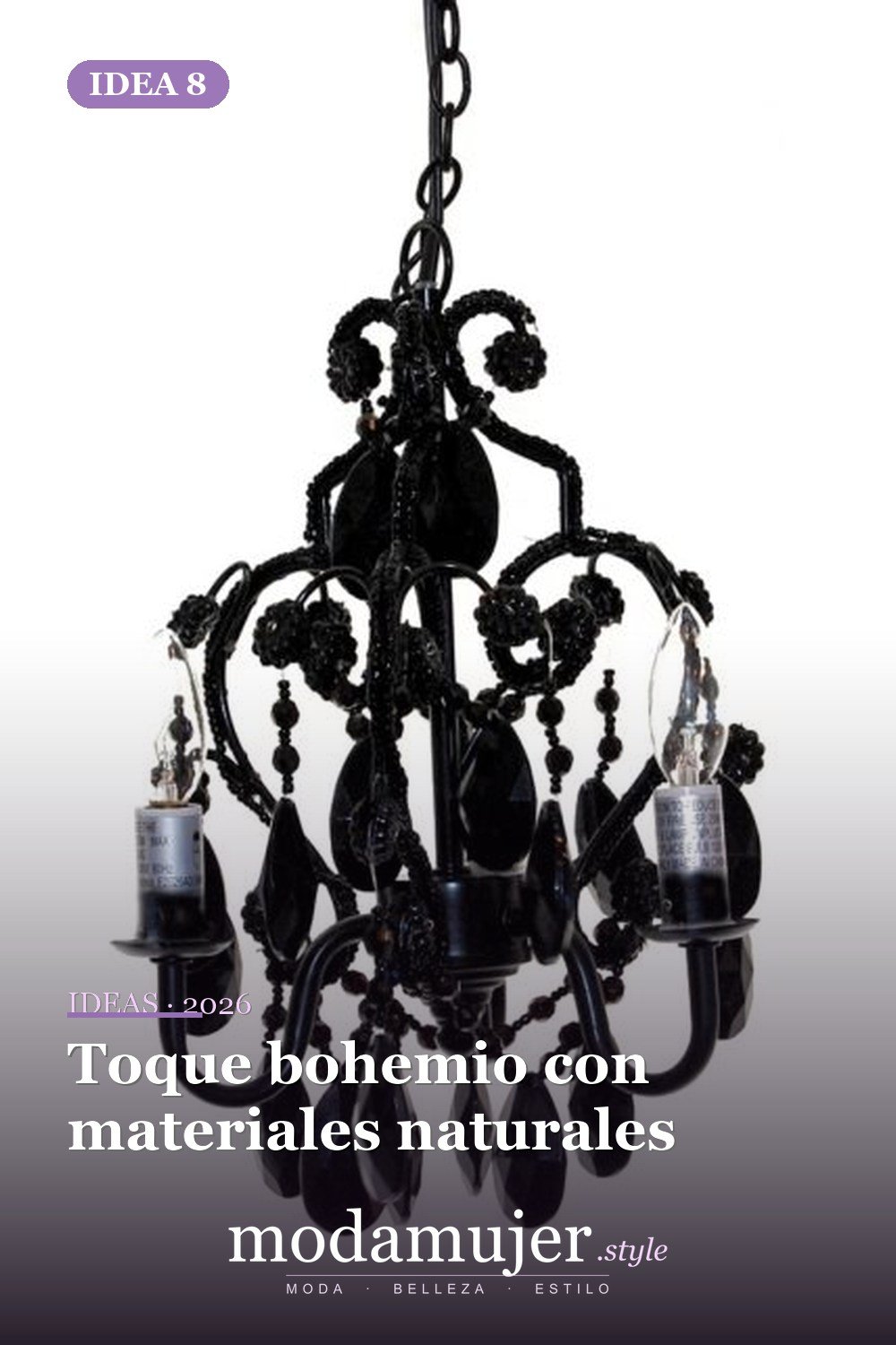 Toque bohemio con materiales naturales — Candelabros para habitaciones que completarán tu renovación personal