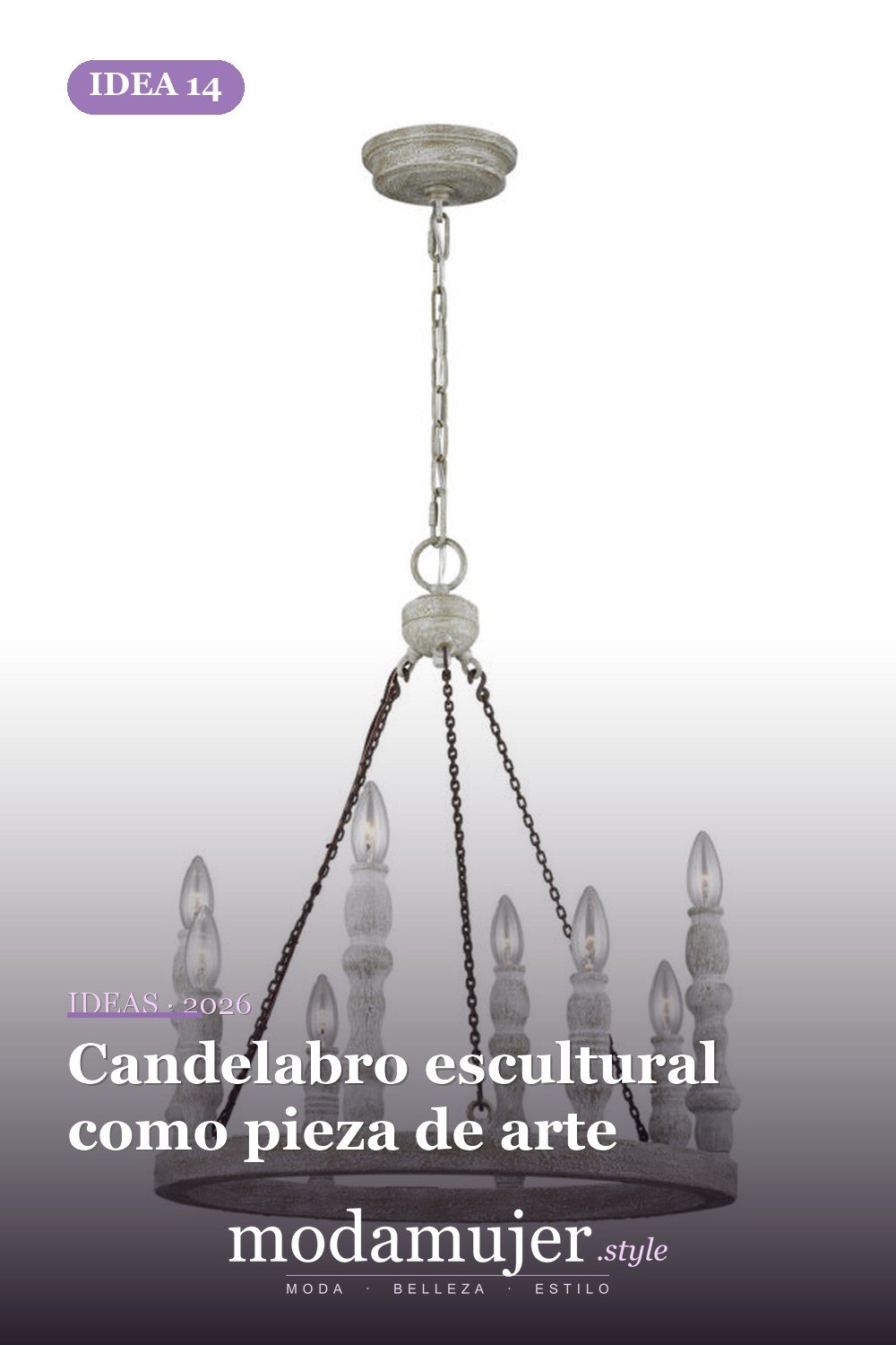 Candelabro escultural como pieza de arte — Candelabros para habitaciones que completarán tu renovación personal