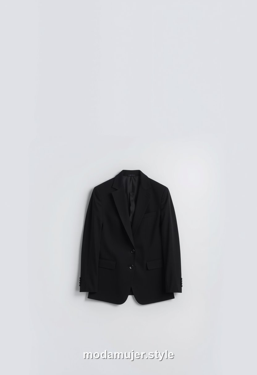 Blazer entallado negro de corte clásico