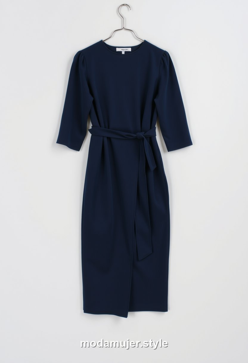 Vestido midi sobrio de oficina