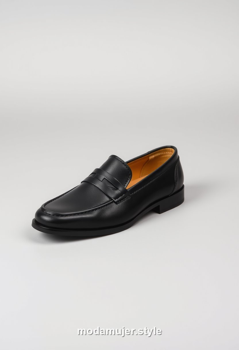 Mocasines de piel negros