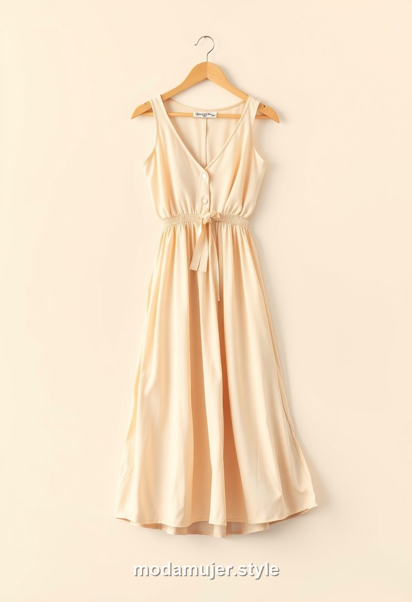 Vestido midi versátil de tejido fluido