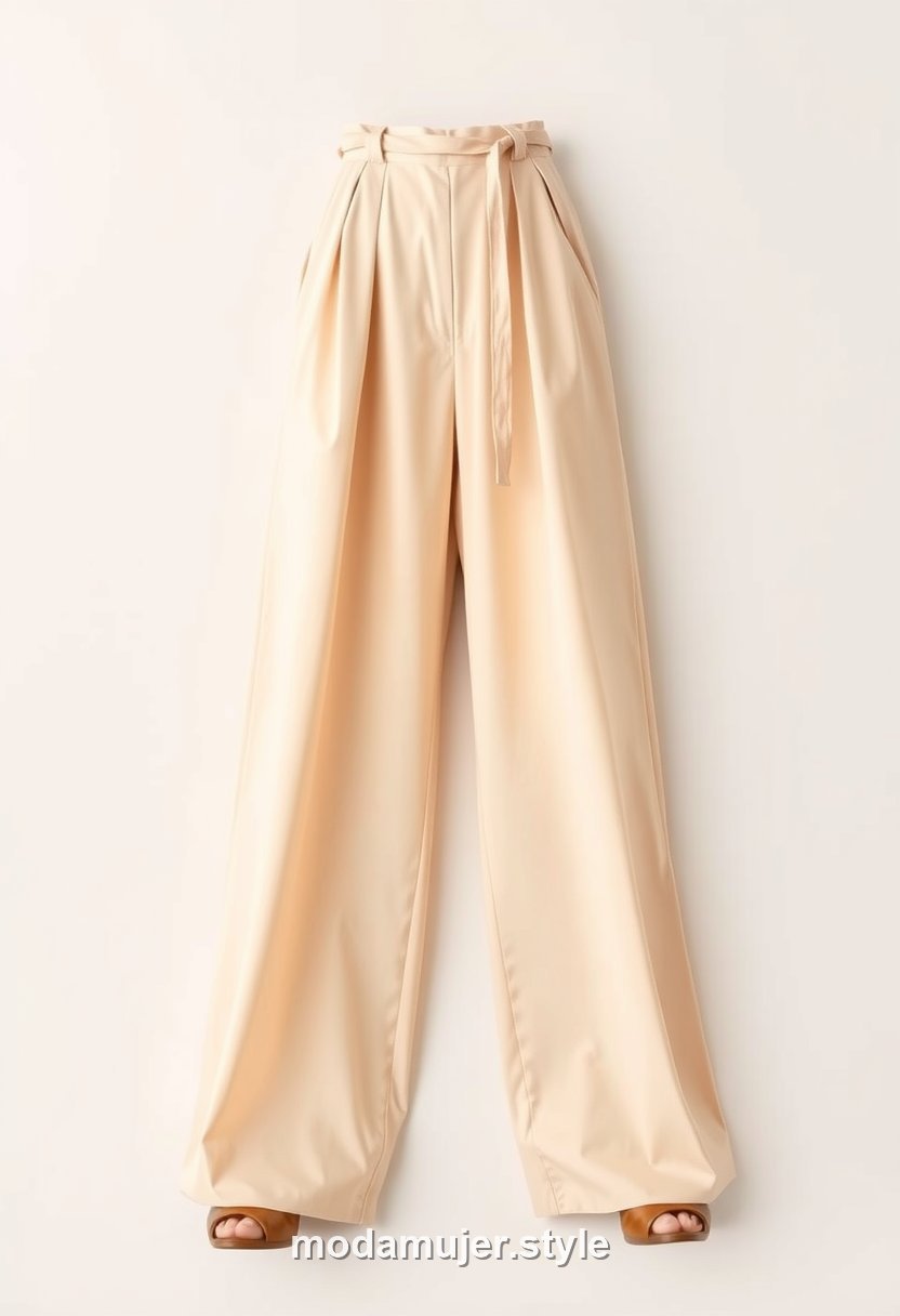 Pantalón palazzo fluido de tiro alto