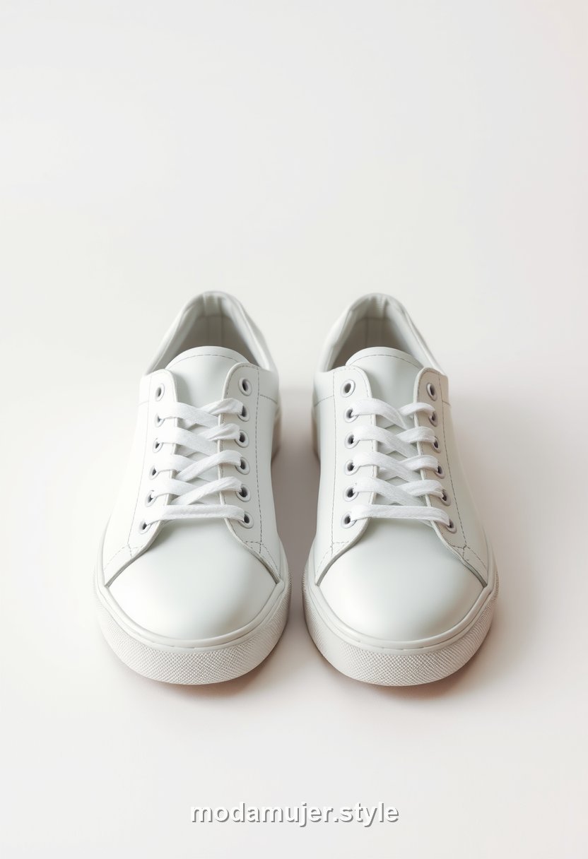 Zapatillas deportivas blancas cómodas