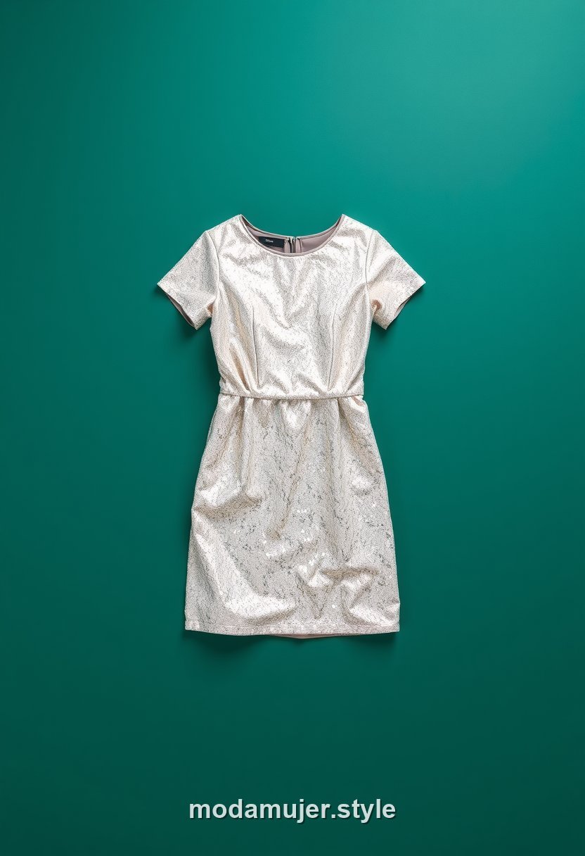 Vestido corto de lentejuelas brillante