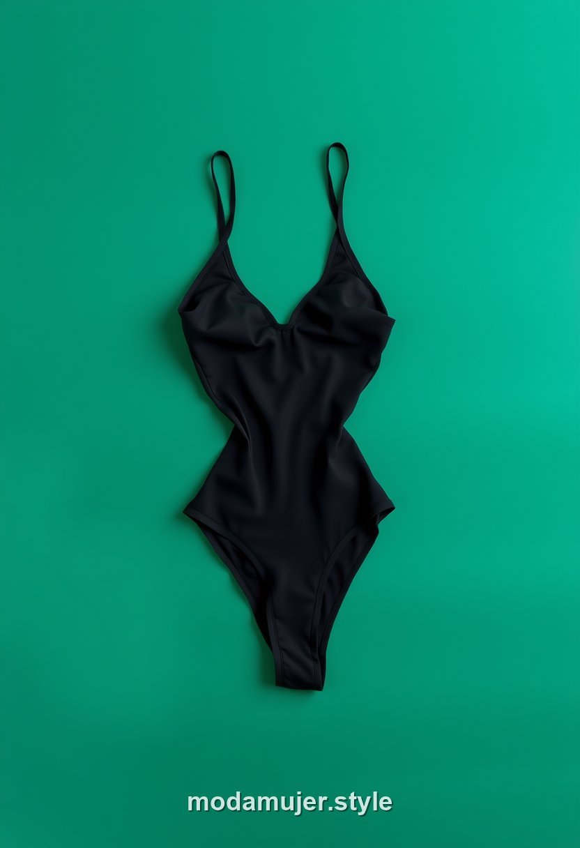 Body negro ajustado elegante
