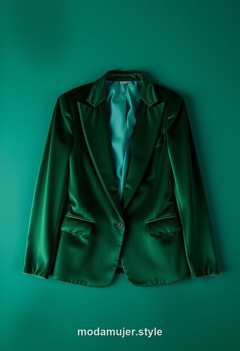 Blazer de terciopelo en color joya