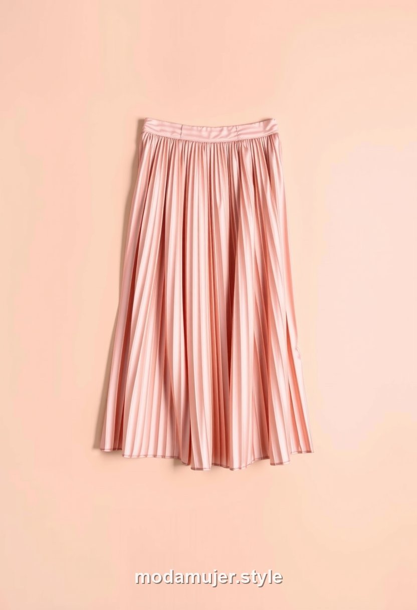 Falda midi satinada de invitada