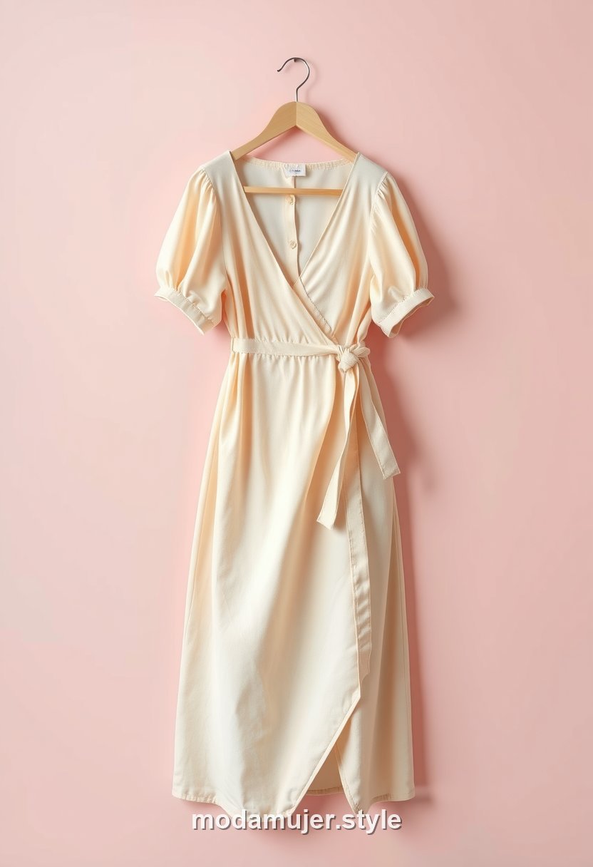 Vestido midi cruzado favorecedor
