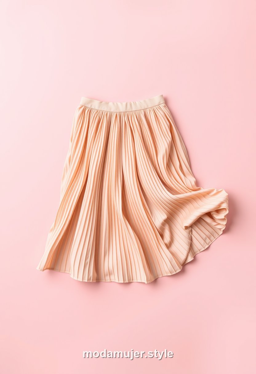 Falda midi vaporosa con vuelo
