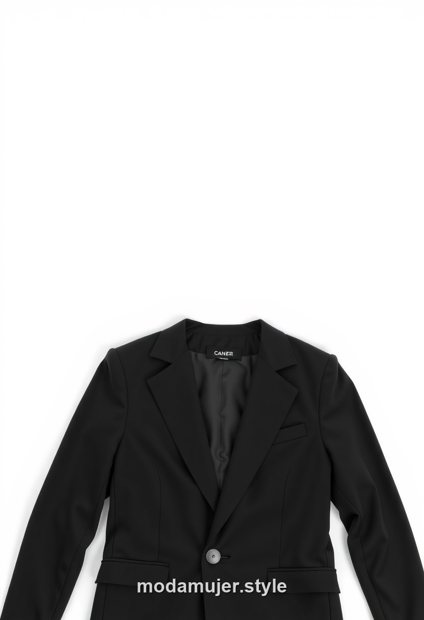 Blazer negro de líneas limpias