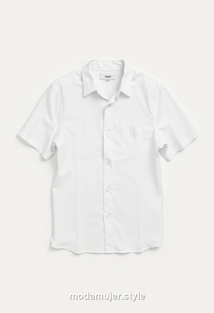 Camisa blanca de corte limpio
