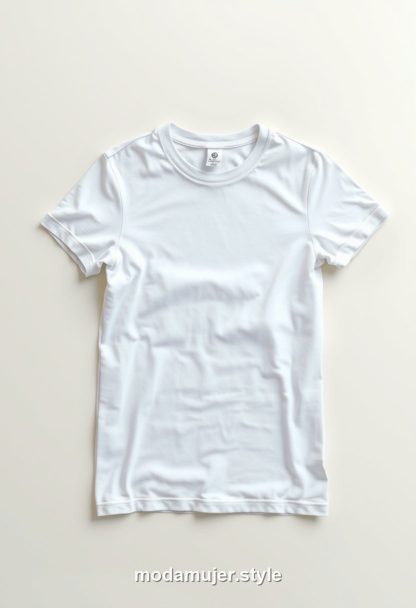 Camiseta blanca básica de algodón