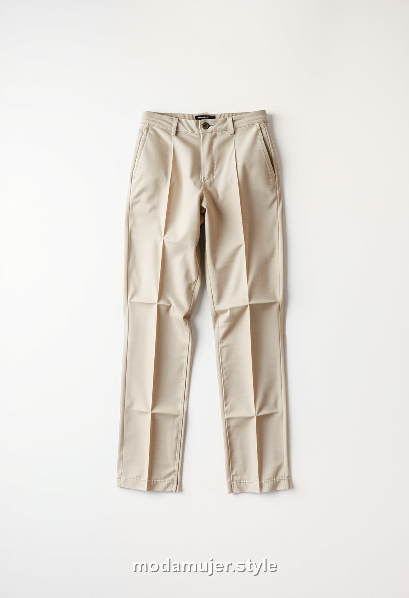 Pantalón recto de vestir de tiro alto
