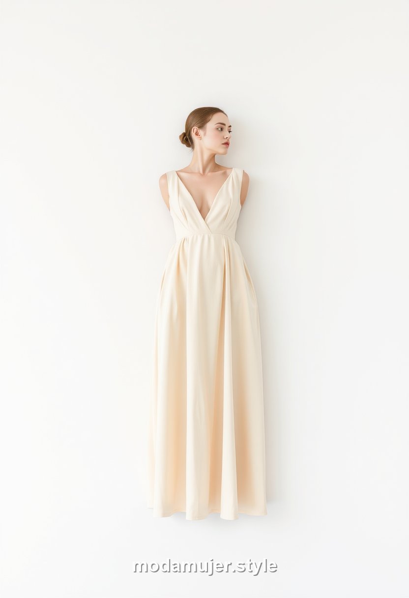 Vestido midi elegante y sobrio