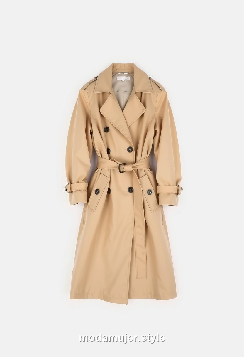 Gabardina o trench beige clásica