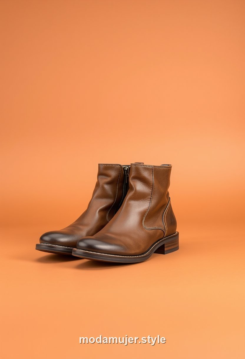Botines de piel marrones