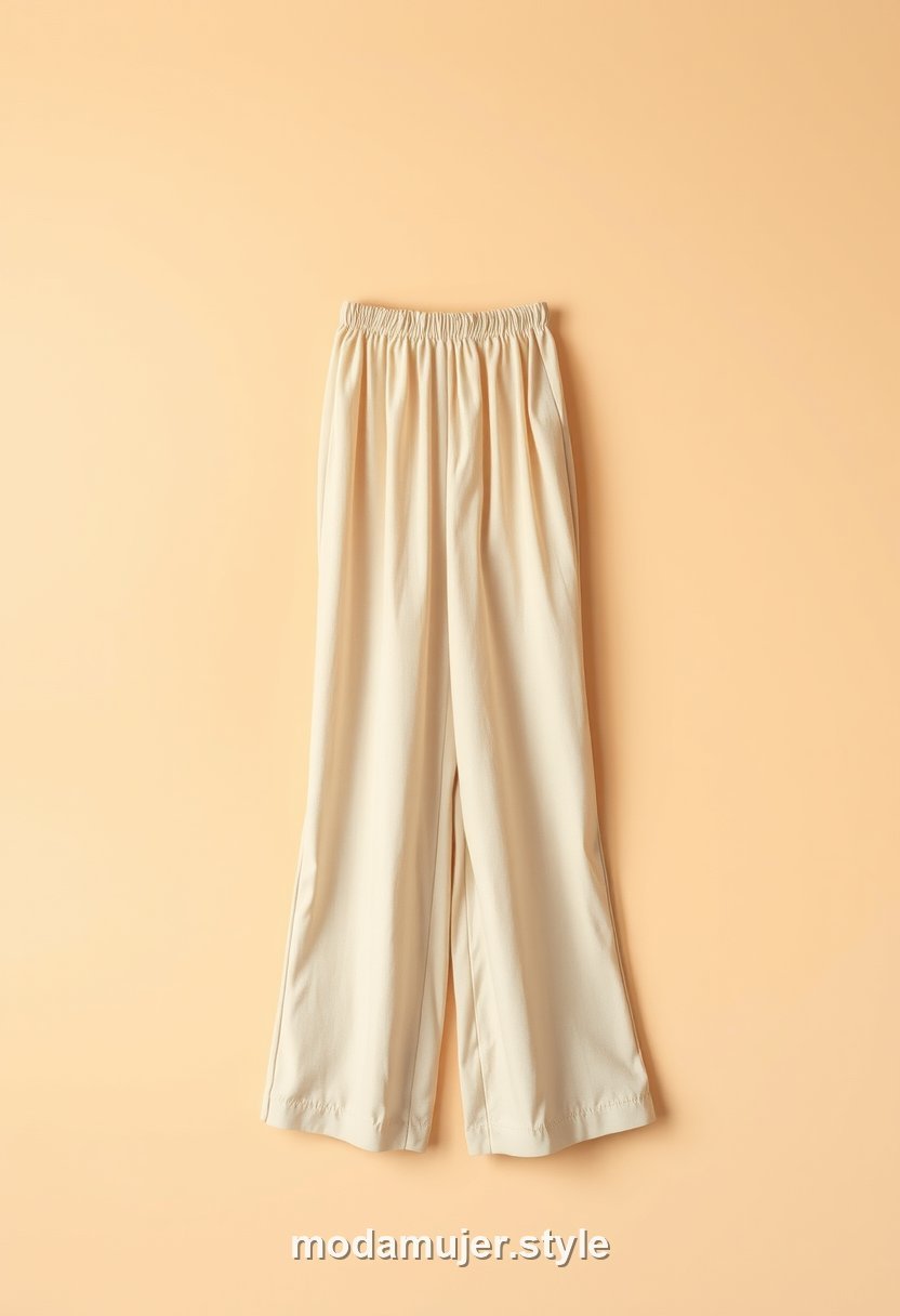 Pantalón fluido de cintura elástica premamá