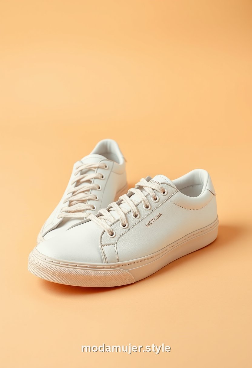 Zapatillas deportivas blancas cómodas